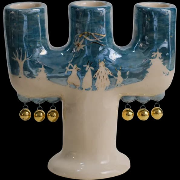 Trinity Candleholder — Small, Malanka Procession, with bells