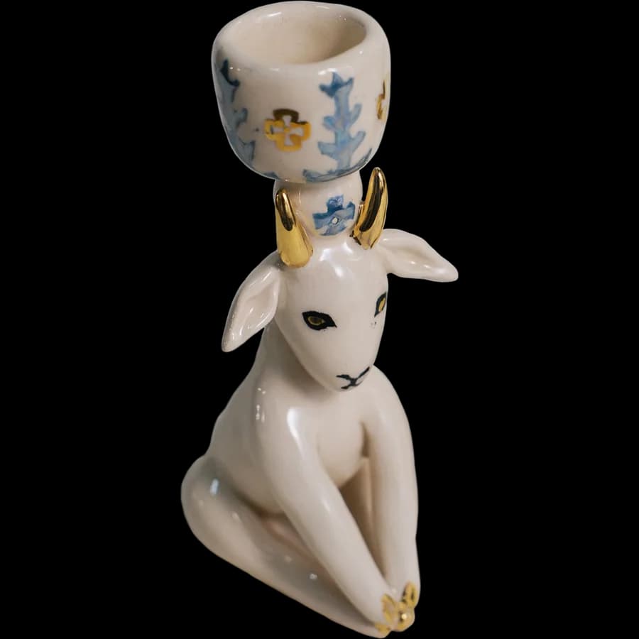 Light Goat Candleholder