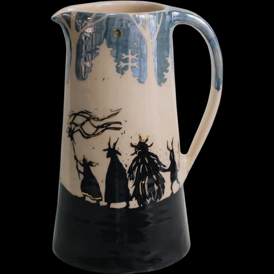 Pitcher — Malanka Procession, dark base