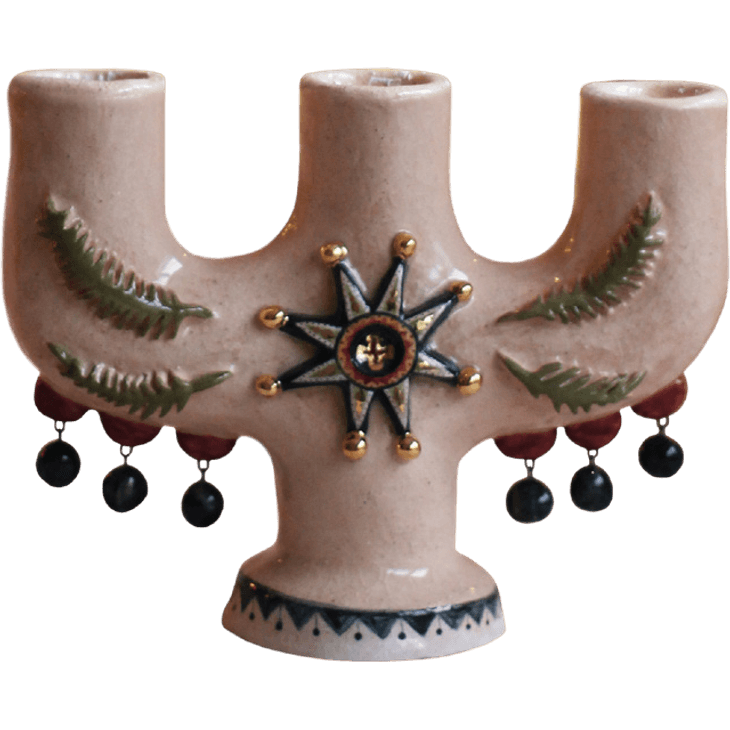 Trinity Candleholder — Small, light, with star