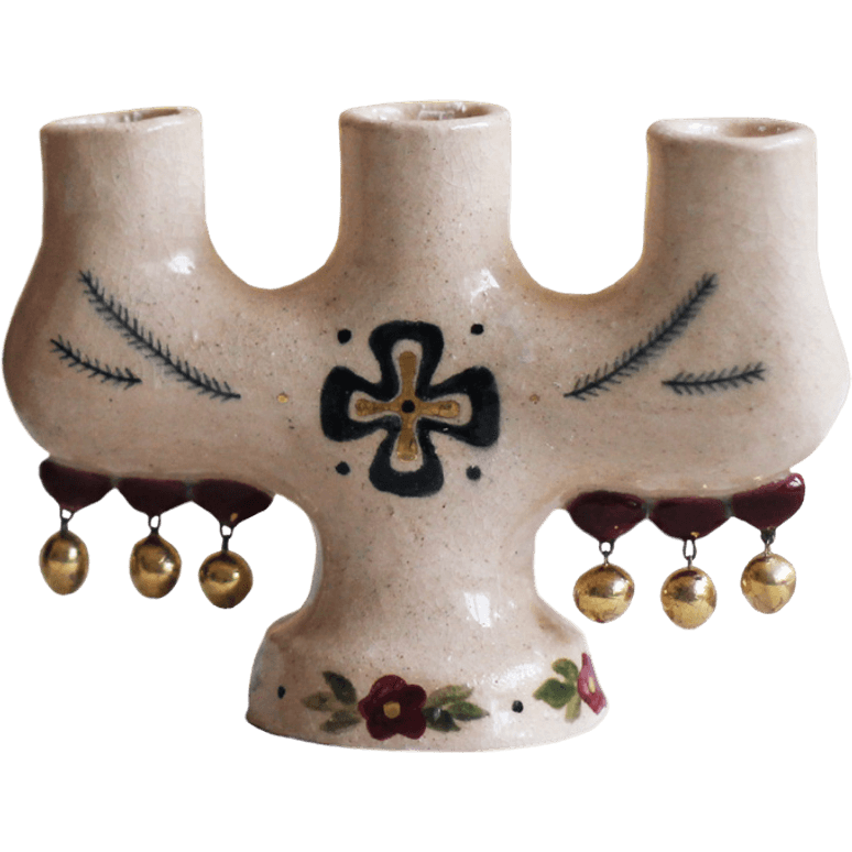 Trinity Candleholder — Small, light, with cross