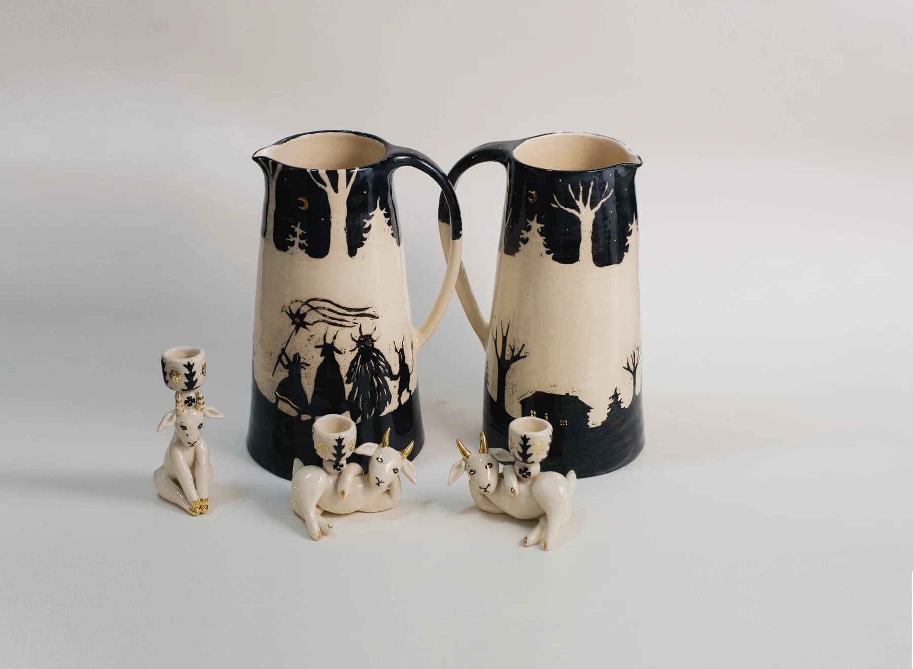 Pitcher — Malanka Procession, monochrome